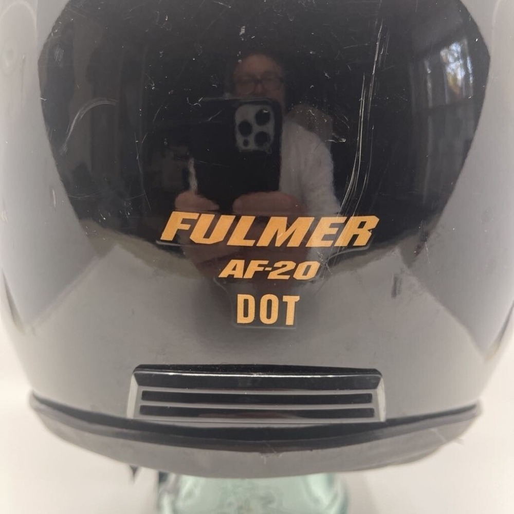 Fulmer AF-20 Motorcycle Helmet‎ Adult Large Black Good Open Face DOT Approved - Picture 5 of 10